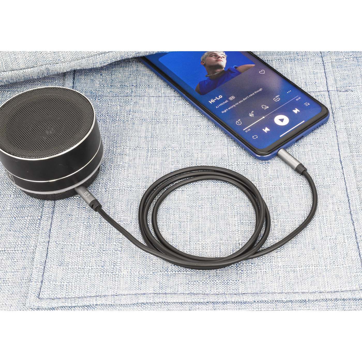 MH Stereo Audio Aux Cable, 1 m, Black Image 11