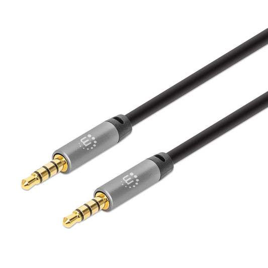 MH Stereo Audio Aux Cable, 1 m, Black Image 1