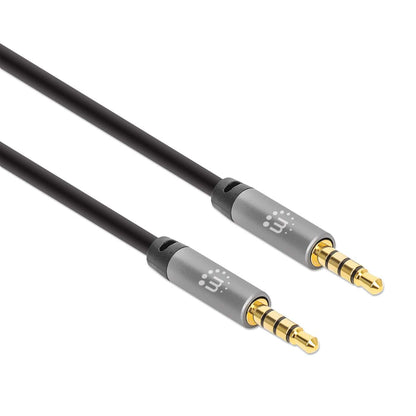 MH Stereo Audio Aux Cable, 1 m, Black Image 3