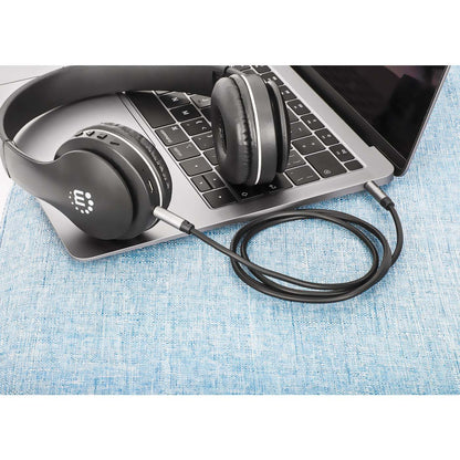 MH Stereo Audio Aux Cable, 1 m, Black Image 9
