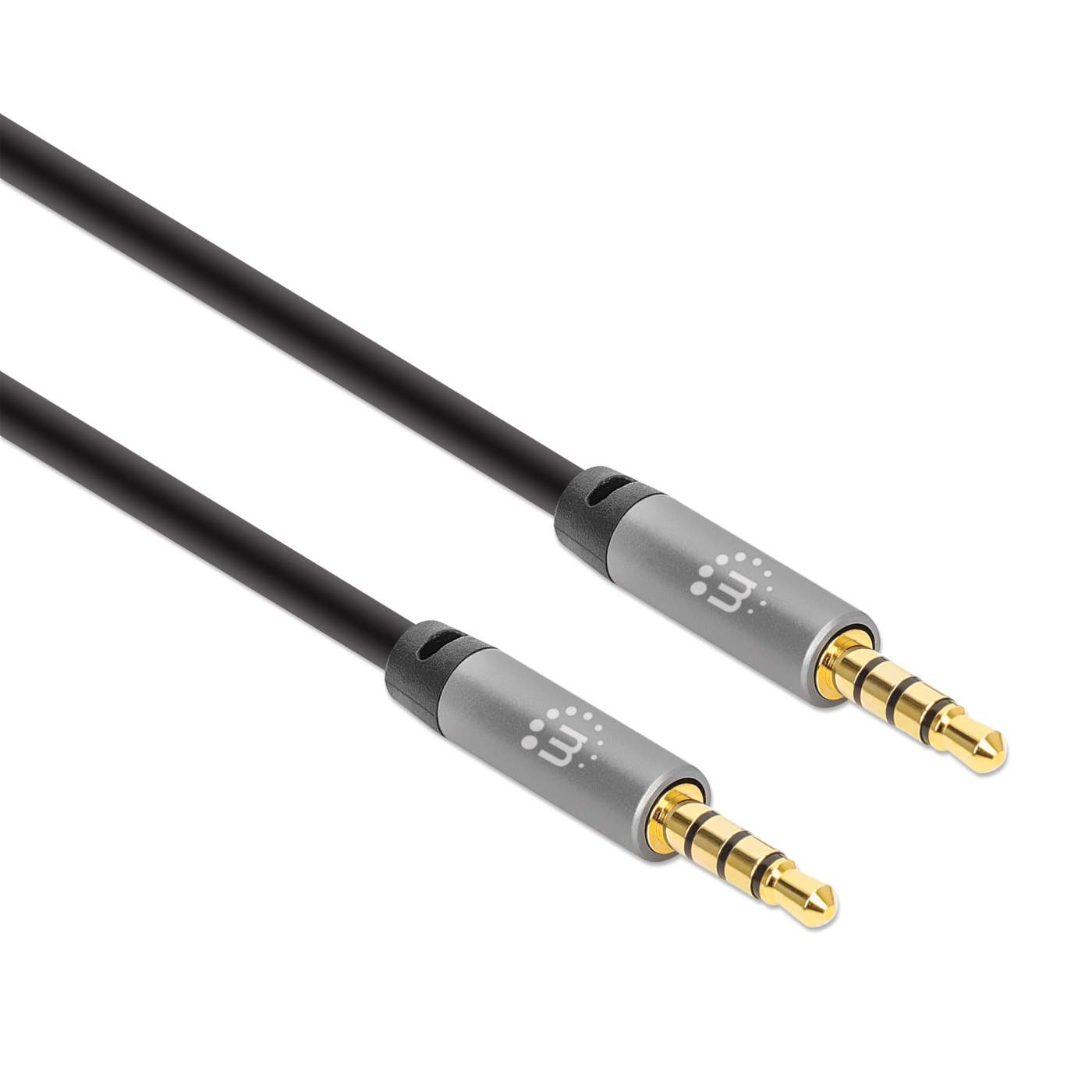 MH Stereo Audio Aux Cable, 2 m, Black Image 3