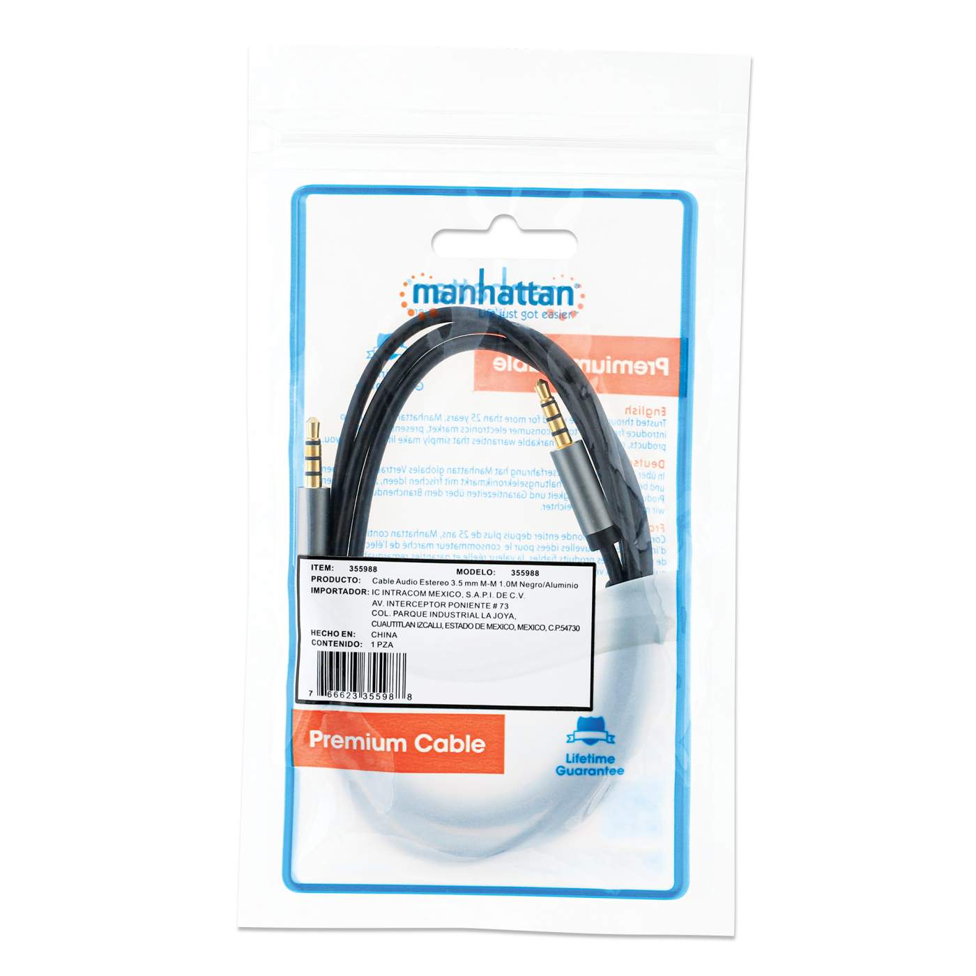 Cable Auxiliar de Audio Estéreo Packaging Image 2