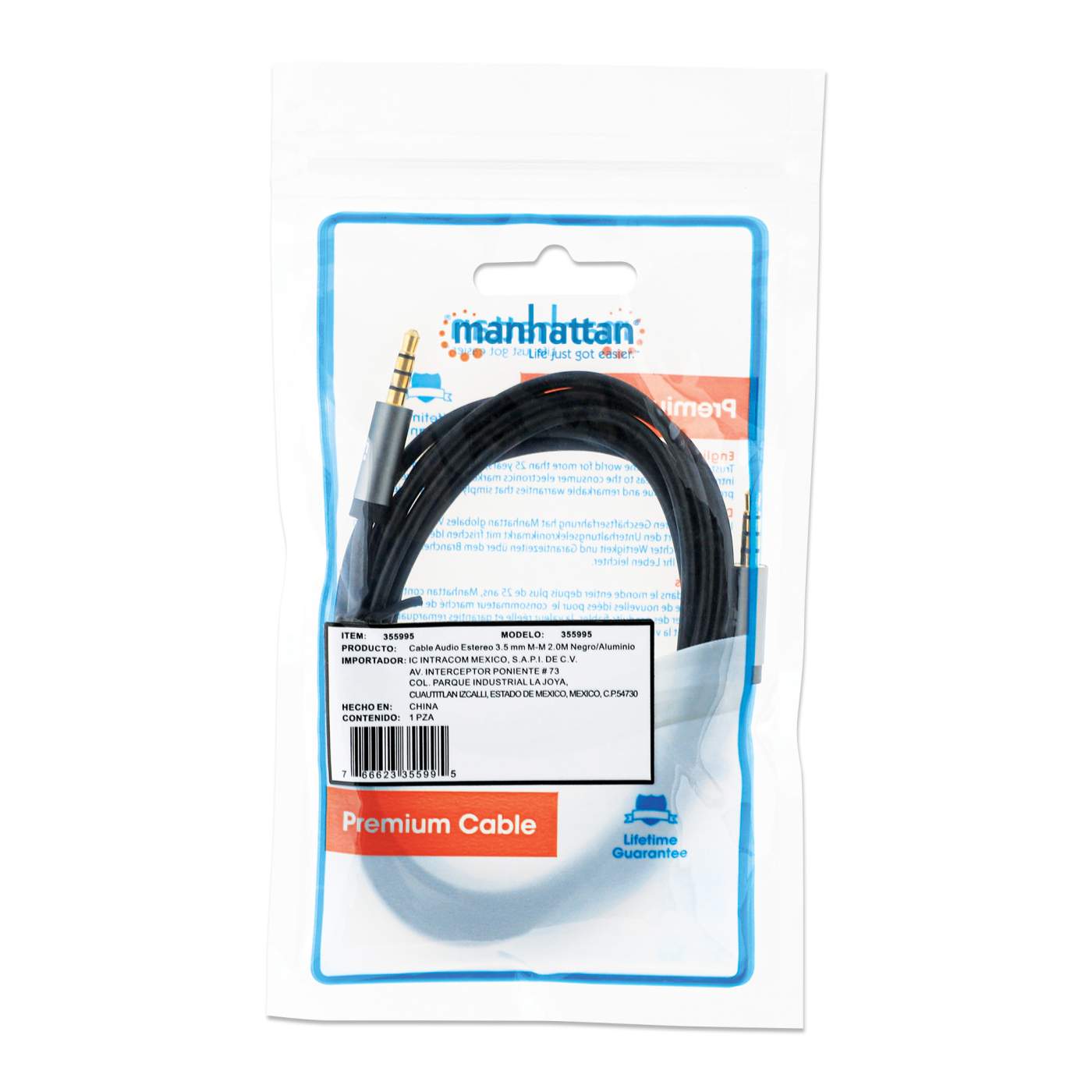 Cable Auxiliar de Audio Estéreo Packaging Image 2