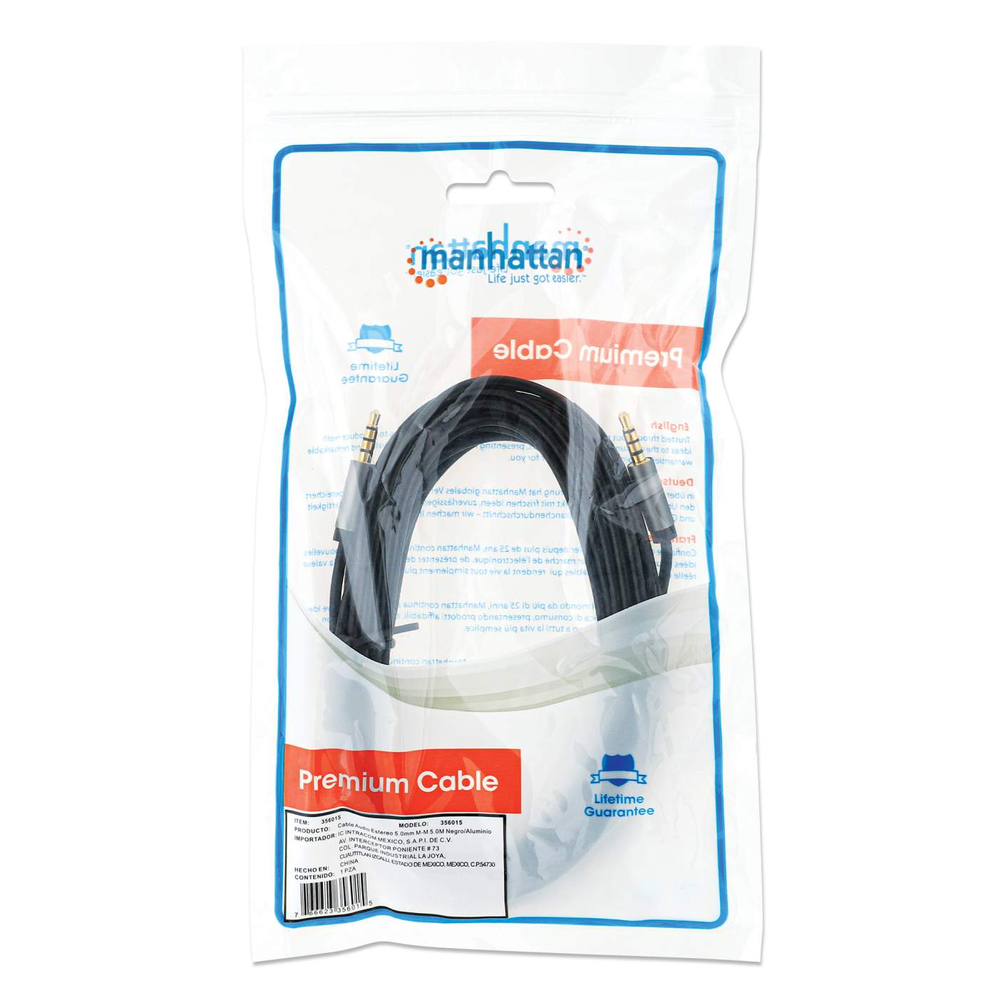 Cable Auxiliar de Audio Estéreo Packaging Image 2