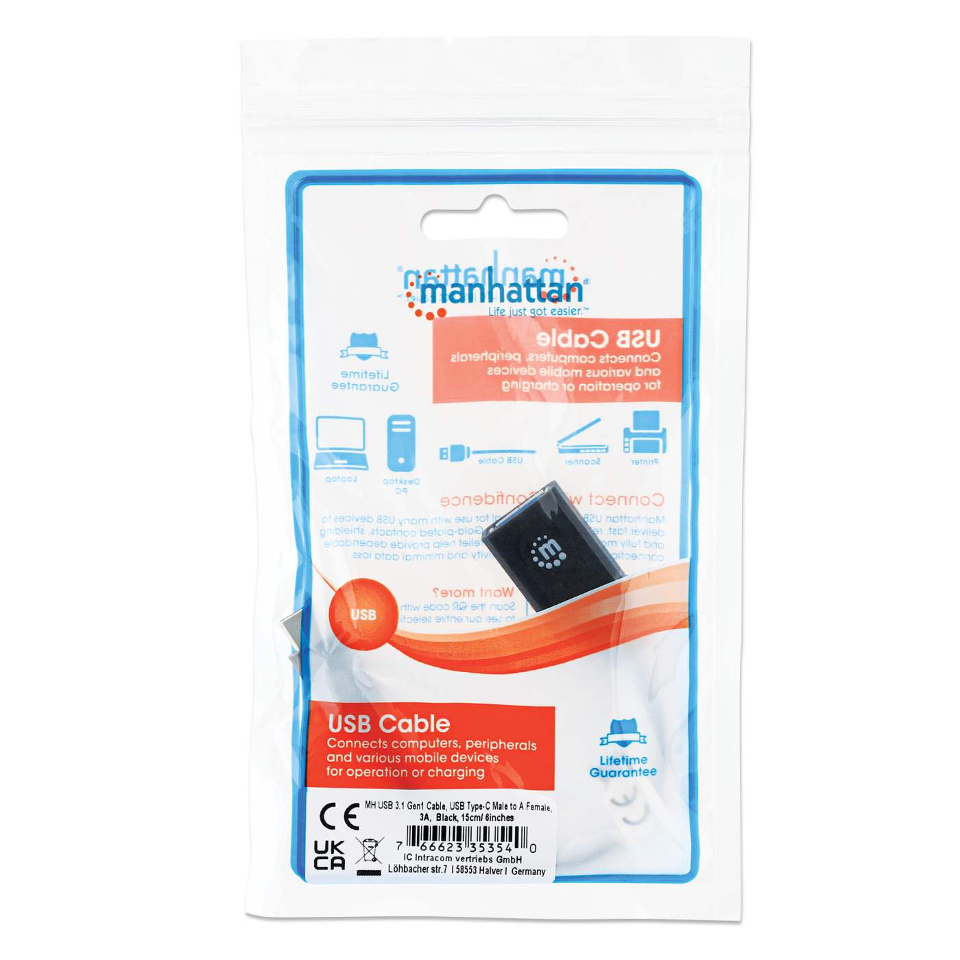 Cable de dispositivo USB-C SuperSpeed Packaging Image 2