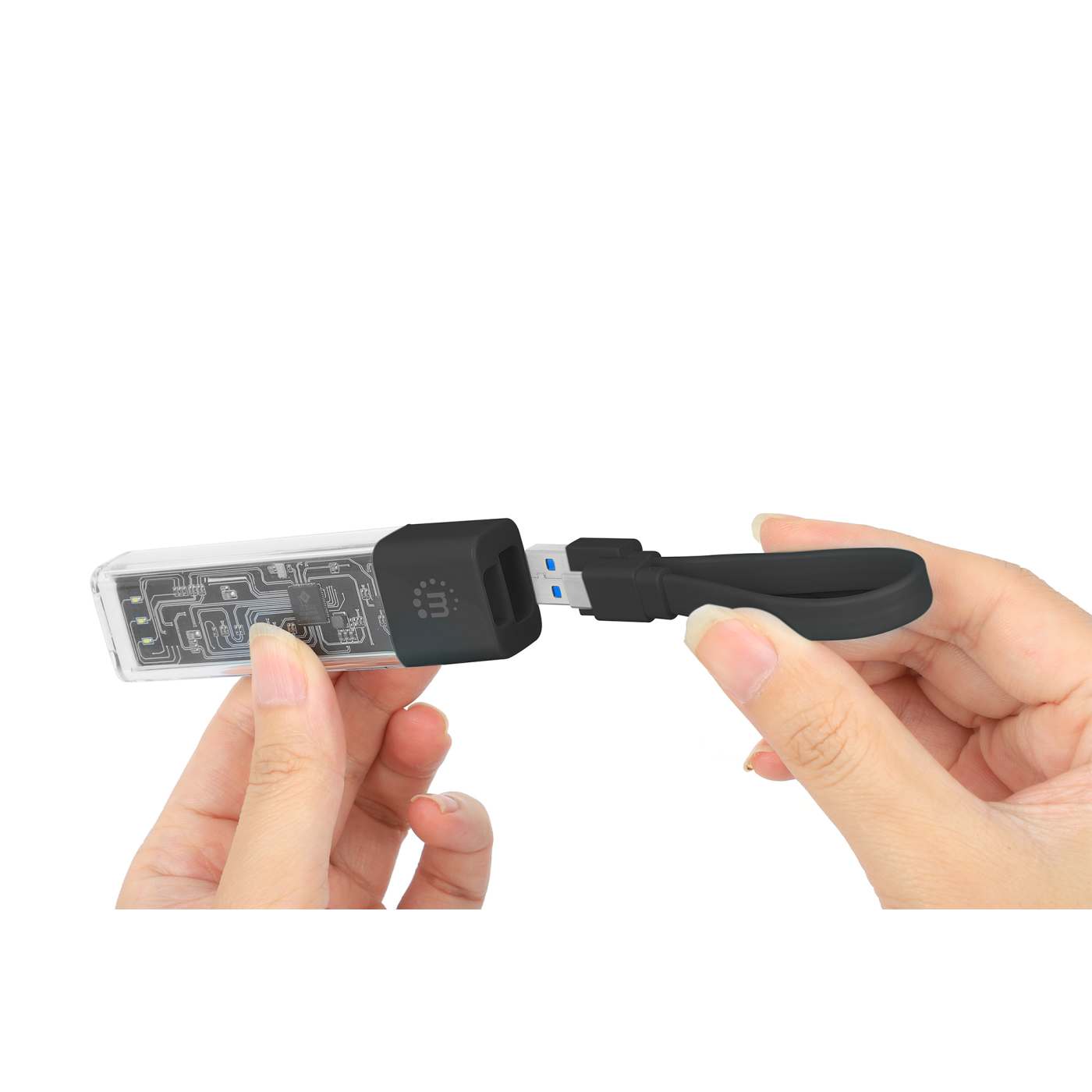 Combo Hub USB 3.0 Tipo-C / Tipo-A Transparente de 4 Puertos Image 7