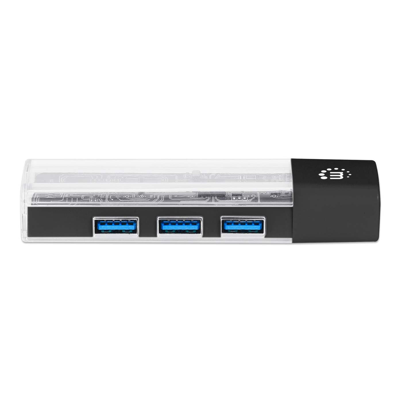 Combo Hub USB 3.0 Tipo-C / Tipo-A Transparente de 4 Puertos Image 8