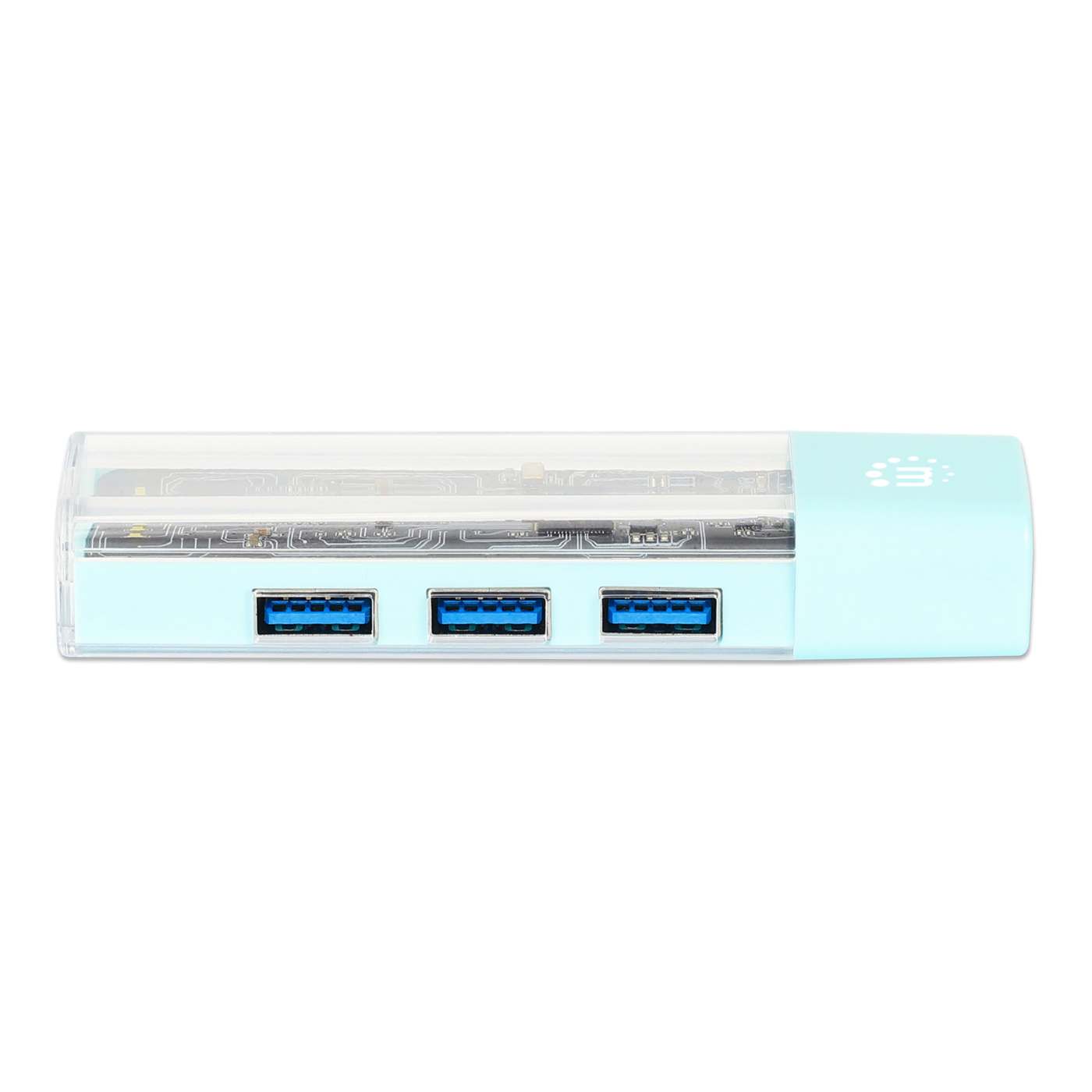 Combo Hub USB 3.0 Tipo-C / Tipo-A Transparente de 4 Puertos Image 8