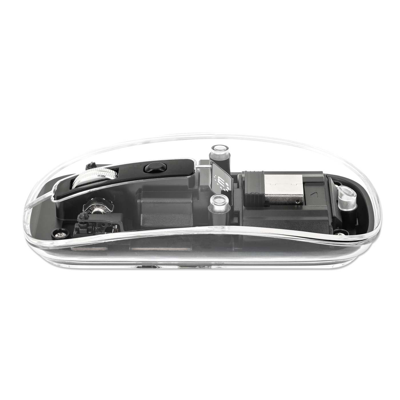 Mouse USB inalámbrico recargable transparente Image 11