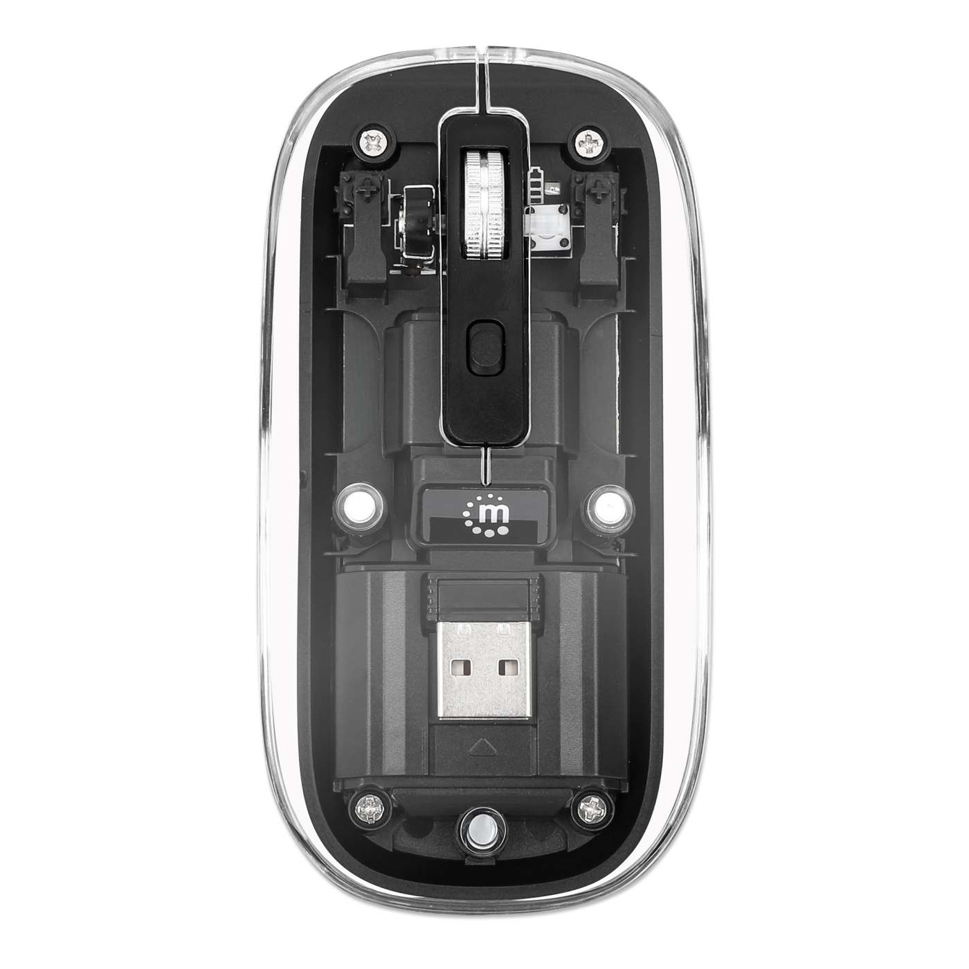 Mouse USB inalámbrico recargable transparente Image 9
