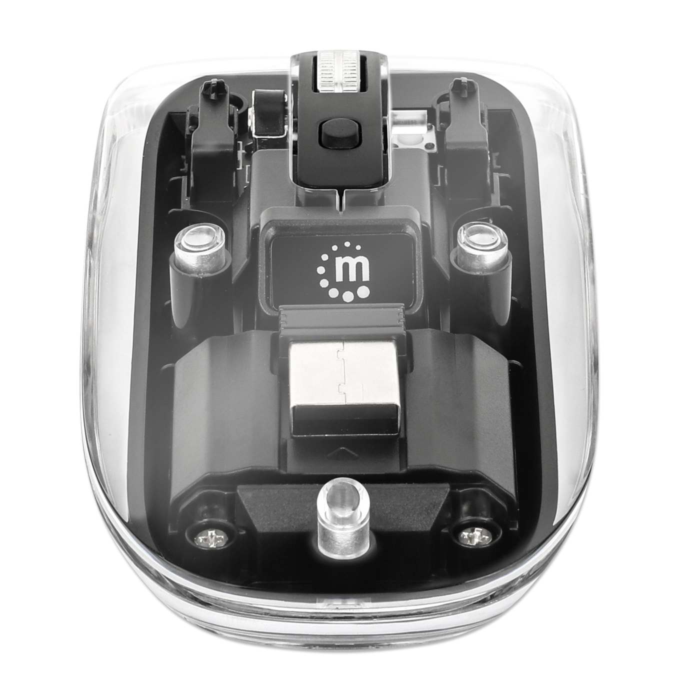 Mouse USB inalámbrico recargable transparente Image 10