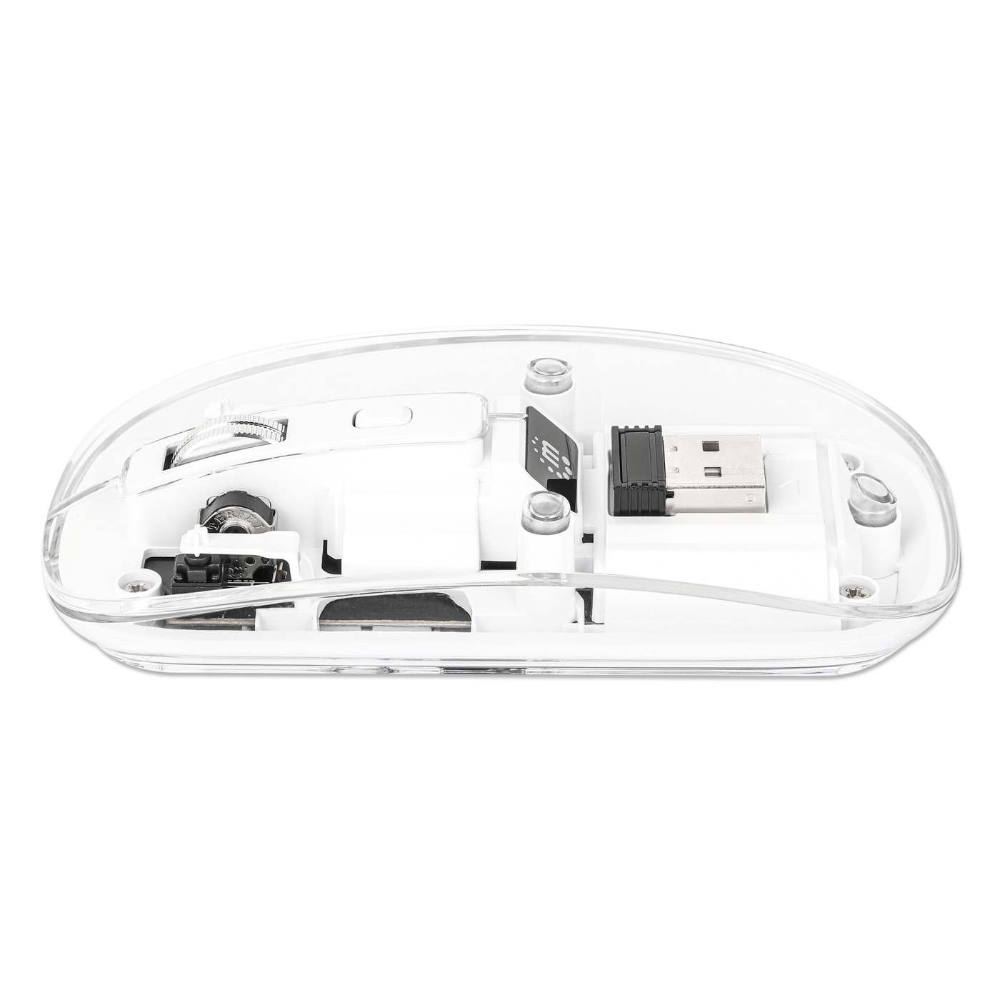 Mouse USB inalámbrico recargable transparente Image 11