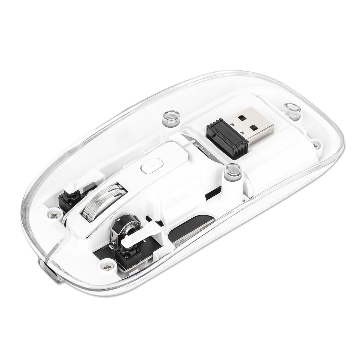 Mouse USB inalámbrico recargable transparente Image 1