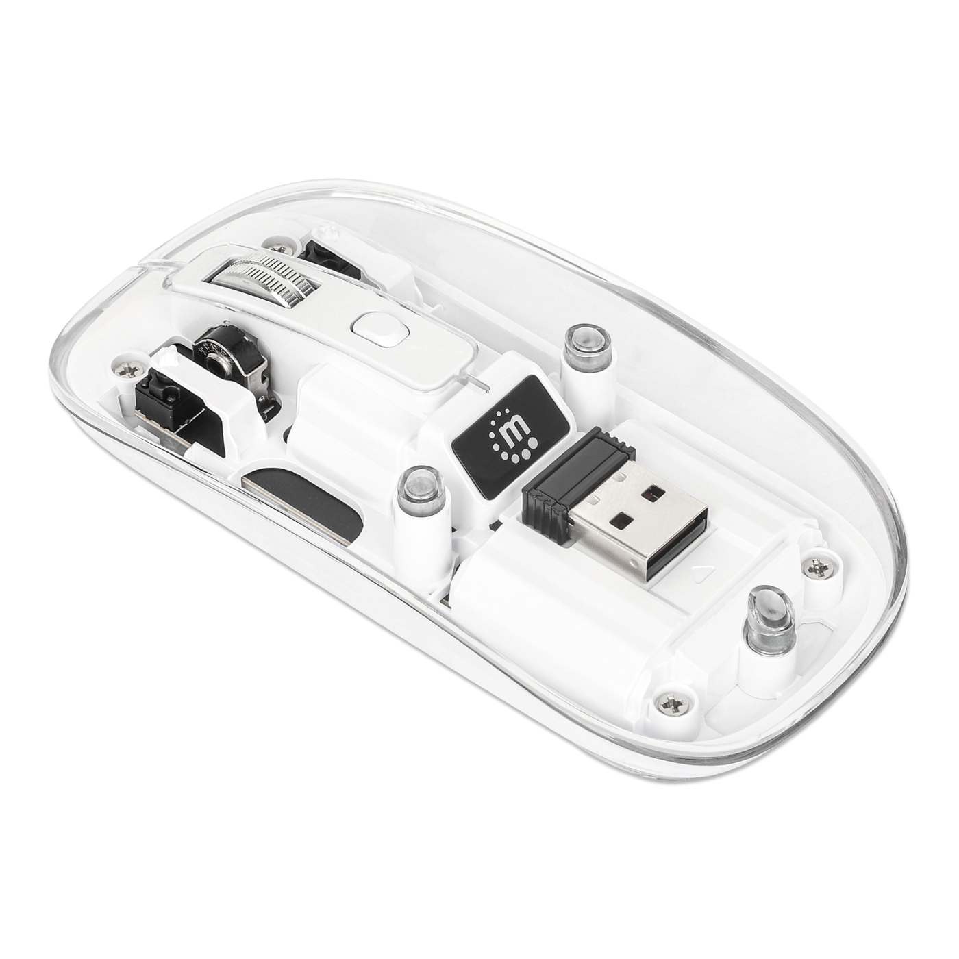 Mouse USB inalámbrico recargable transparente Image 6
