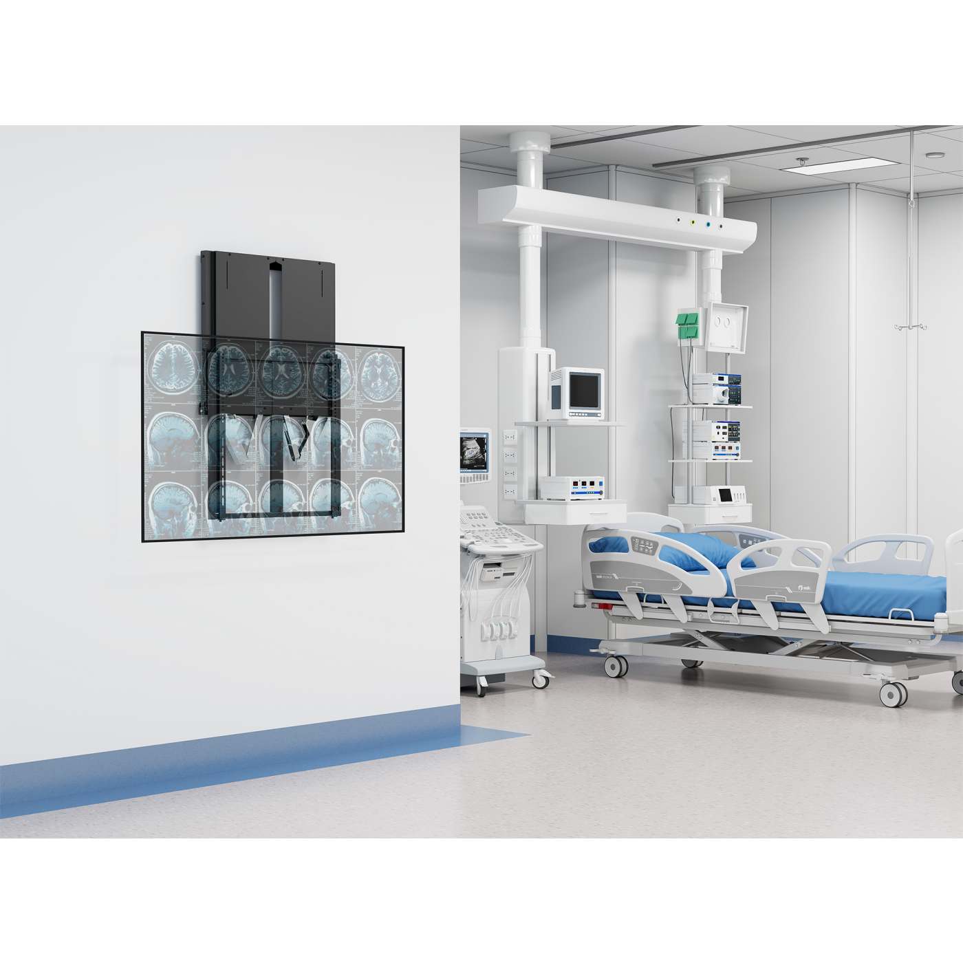 Soporte de pared para pantallas de 55" a 75", con ajuste de altura y bloqueo sin herramientas Image 6