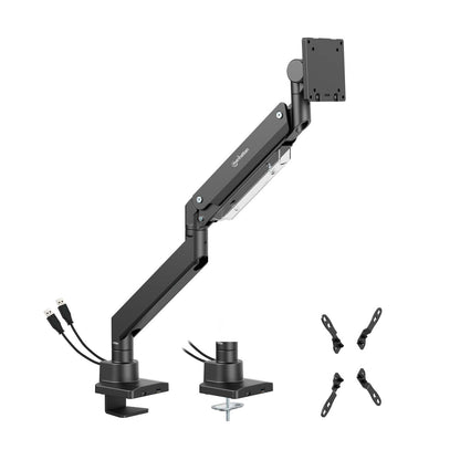 Soporte de aluminio con pistón de gas y puertos USB para un monitor de 17" a 57" Image 4