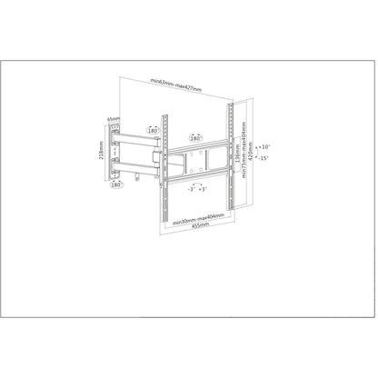 Soporte de Pared Universal Básico de Movimiento Completo para Pantallas de 32" a 55" Image 6