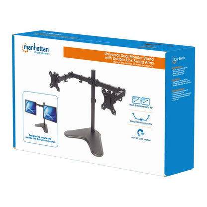 Soporte universal para dos monitores con brazos articulados de doble articulación Packaging Image 2