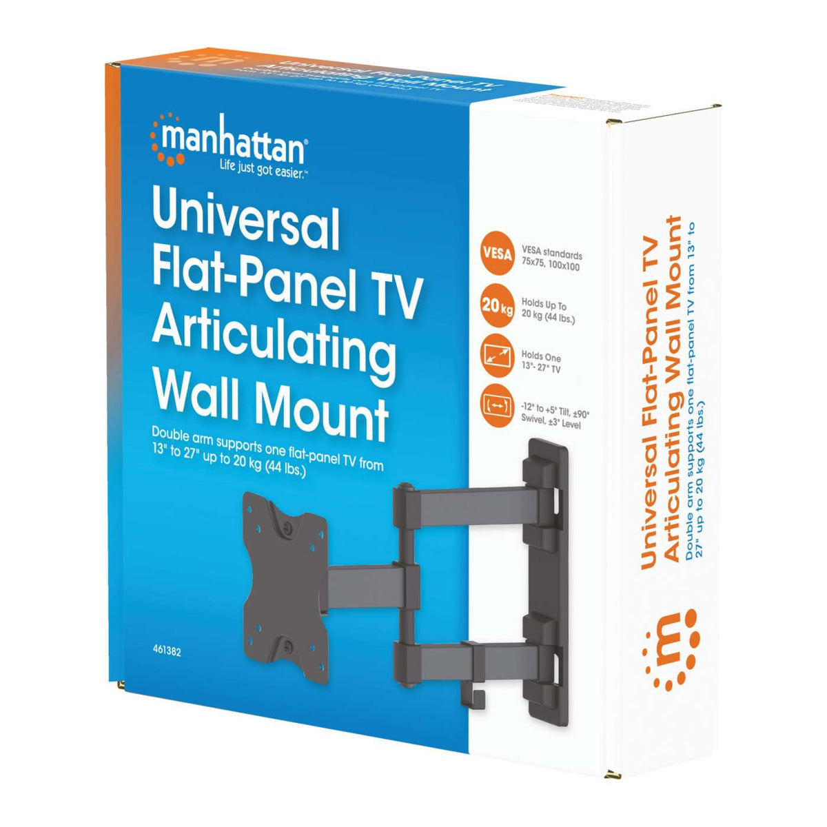 Soporte mural articulado universal para televisión de pantalla plana Packaging Image 2