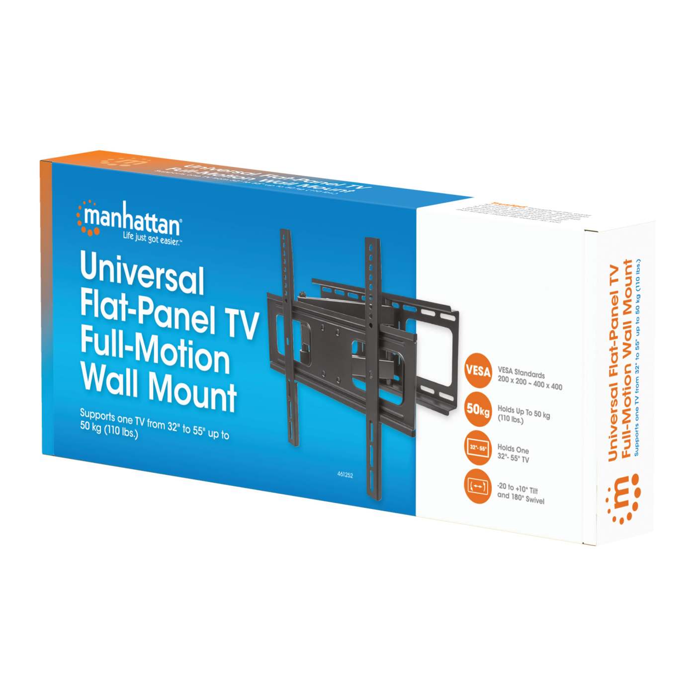 Soporte de pared universal para TV de pantalla plana de movimiento completo Packaging Image 2