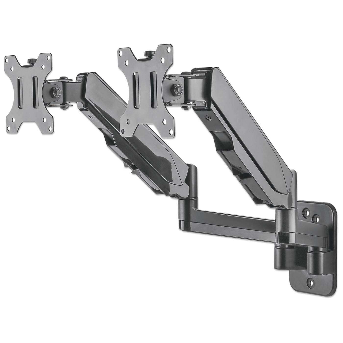 Soporte de pared universal para dos monitores con resorte de gas Image 4