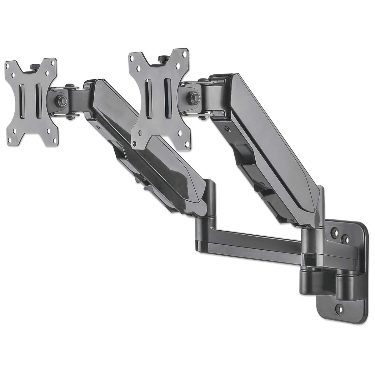 Soporte de pared universal para dos monitores con resorte de gas Image 4