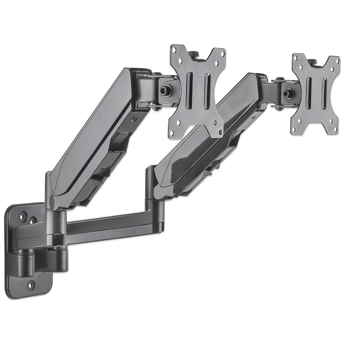 Soporte de pared universal para dos monitores con resorte de gas Image 5