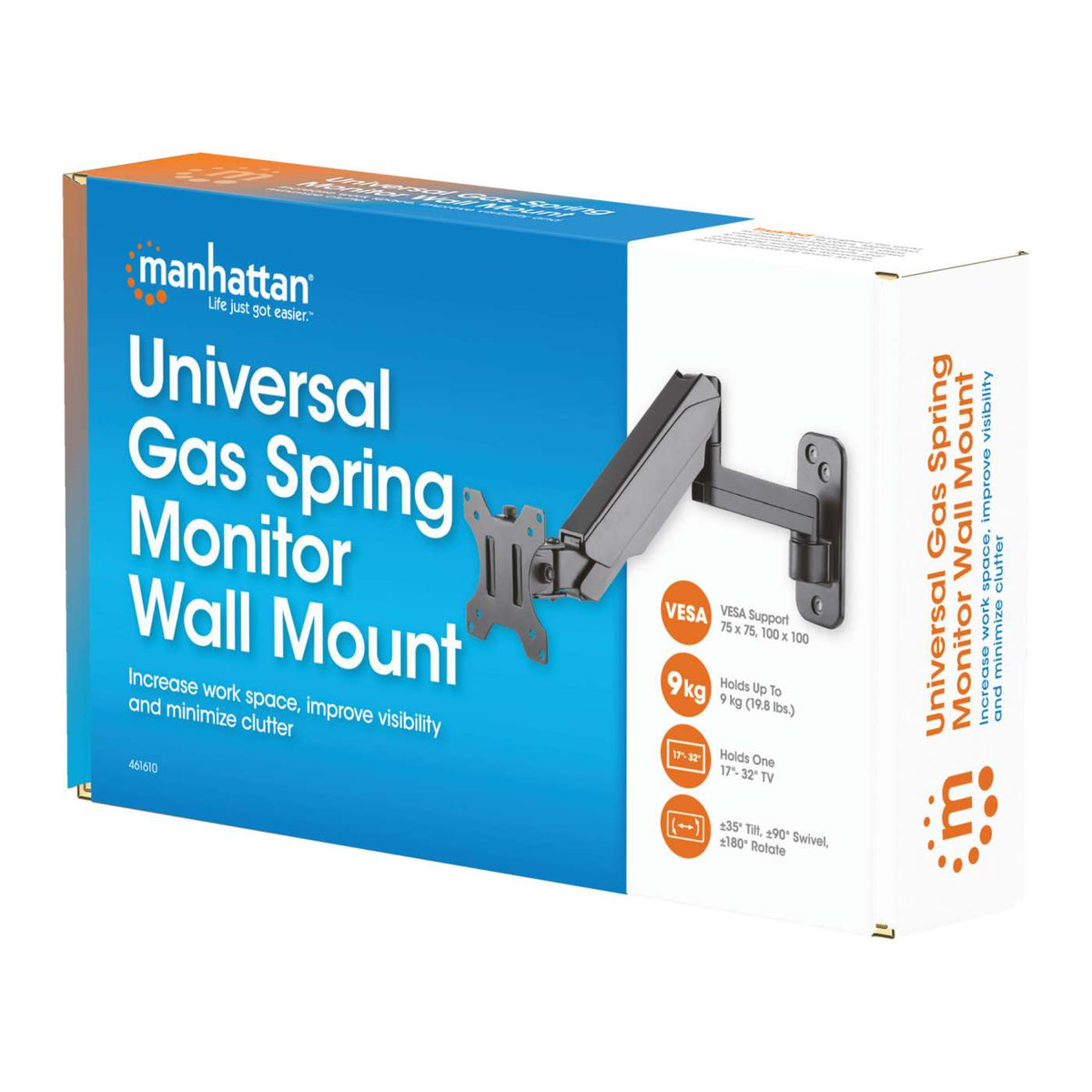 Soporte universal de pared para monitor con pistón a gas Packaging Image 2