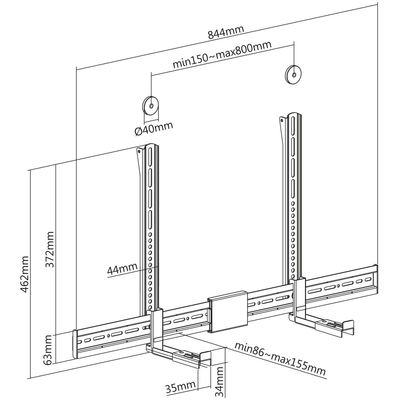 Soporte universal para barra de sonido Image 15
