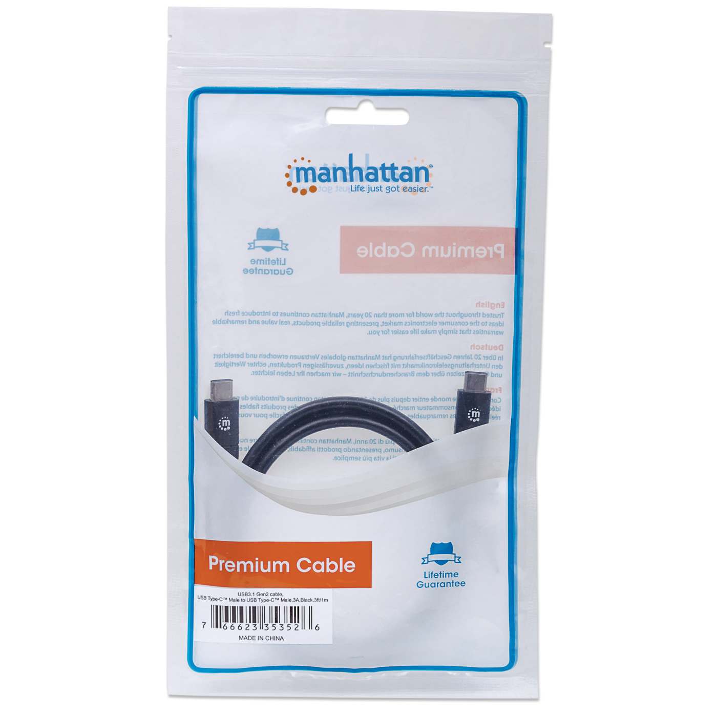 Cable para Dispositivos USB-C de SúperVelocidad+ Packaging Image 2