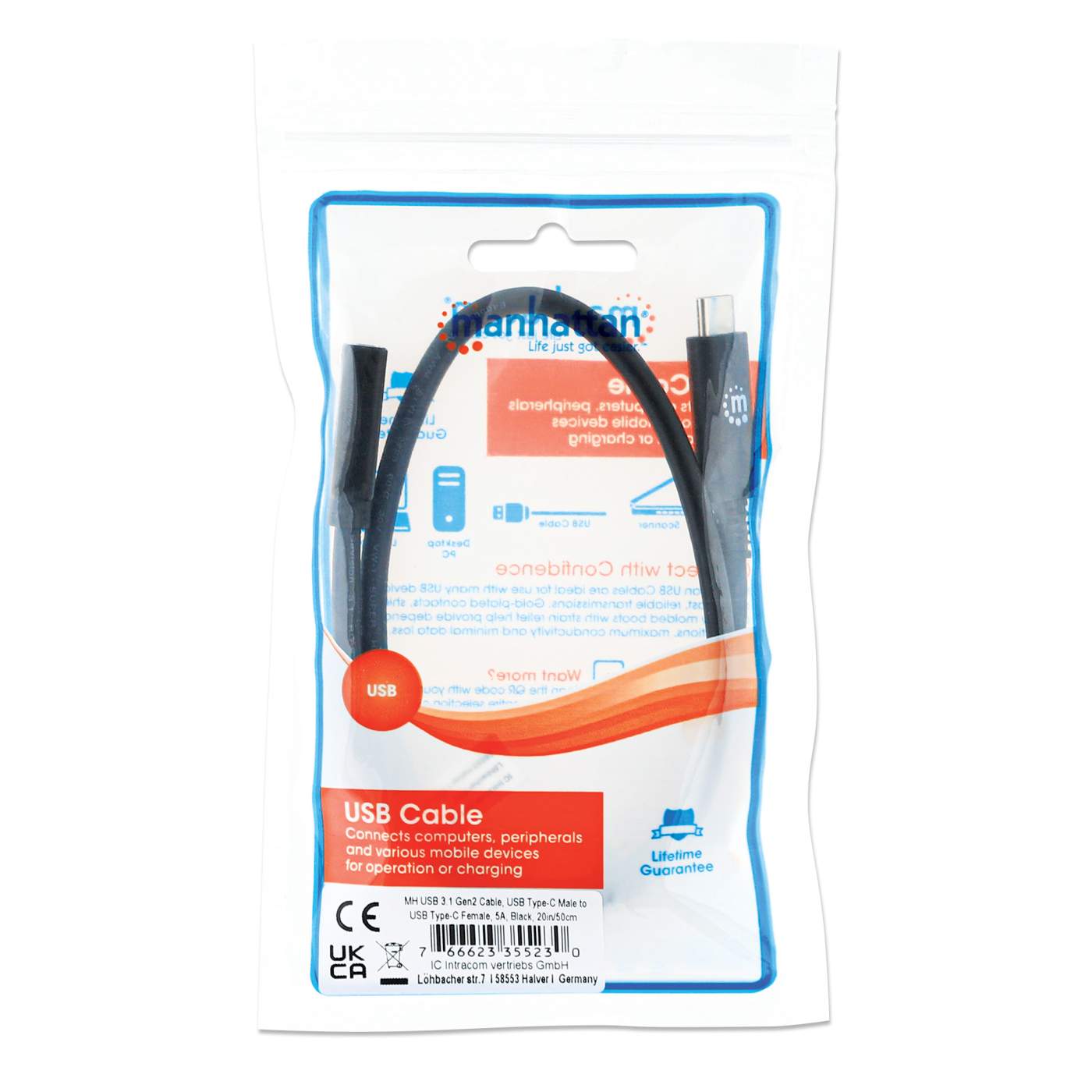 Cable de extensión USB Tipo C de Súper Velocidad+ Packaging Image 2