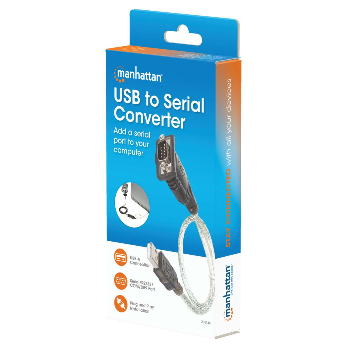 Convertidor de USB a Puerto Serial RS232 Packaging Image 2
