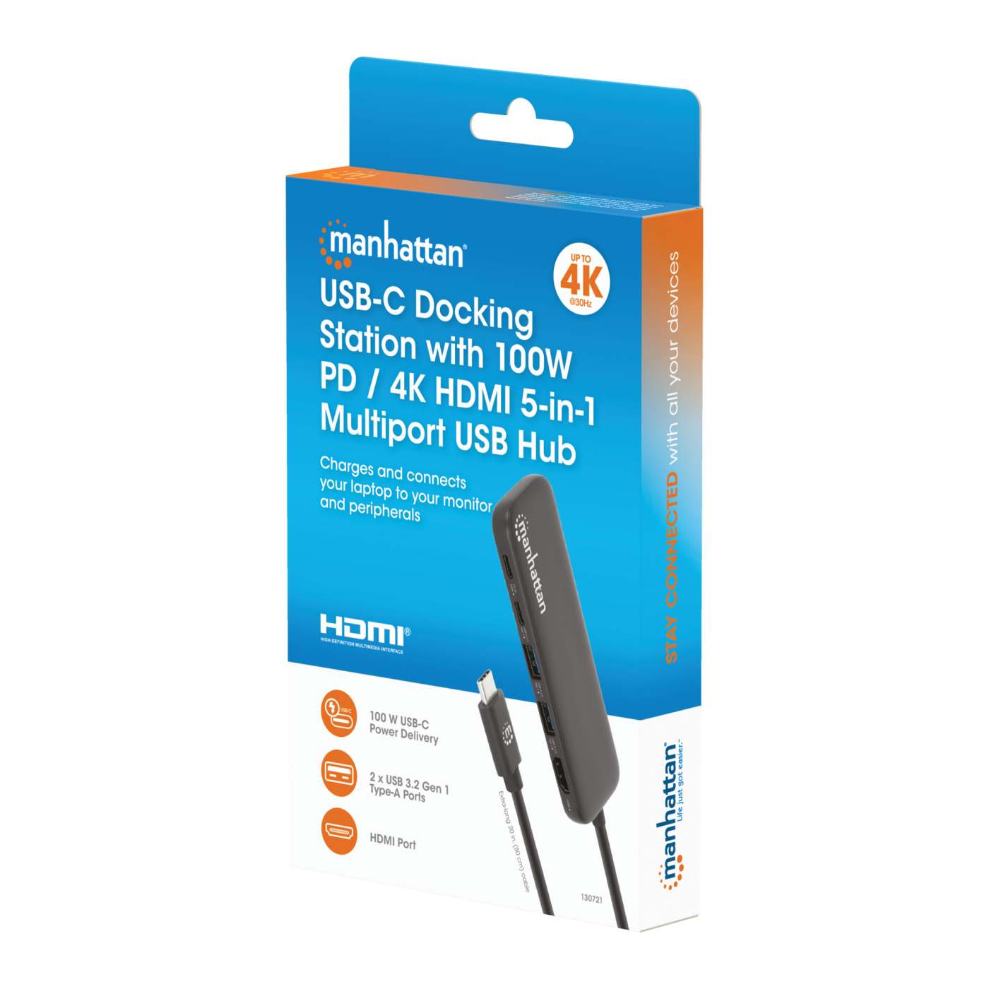 Docking Station USB-C con 5 puertos y 100 W PD Packaging Image 2
