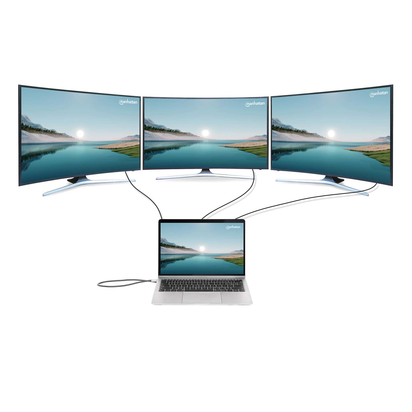 Estación de carga / Hub multipuerto USB-C PD 12 en 1 para tres pantallas 4K Image 8