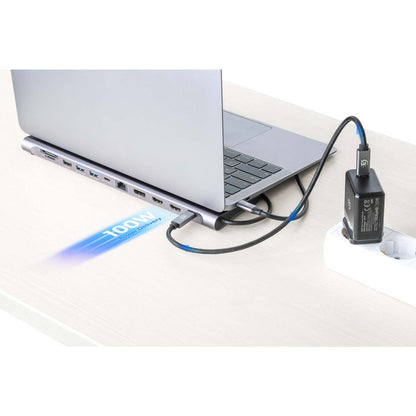 Estación de carga / Hub multipuerto USB-C PD 12 en 1 para tres pantallas 4K Image 9