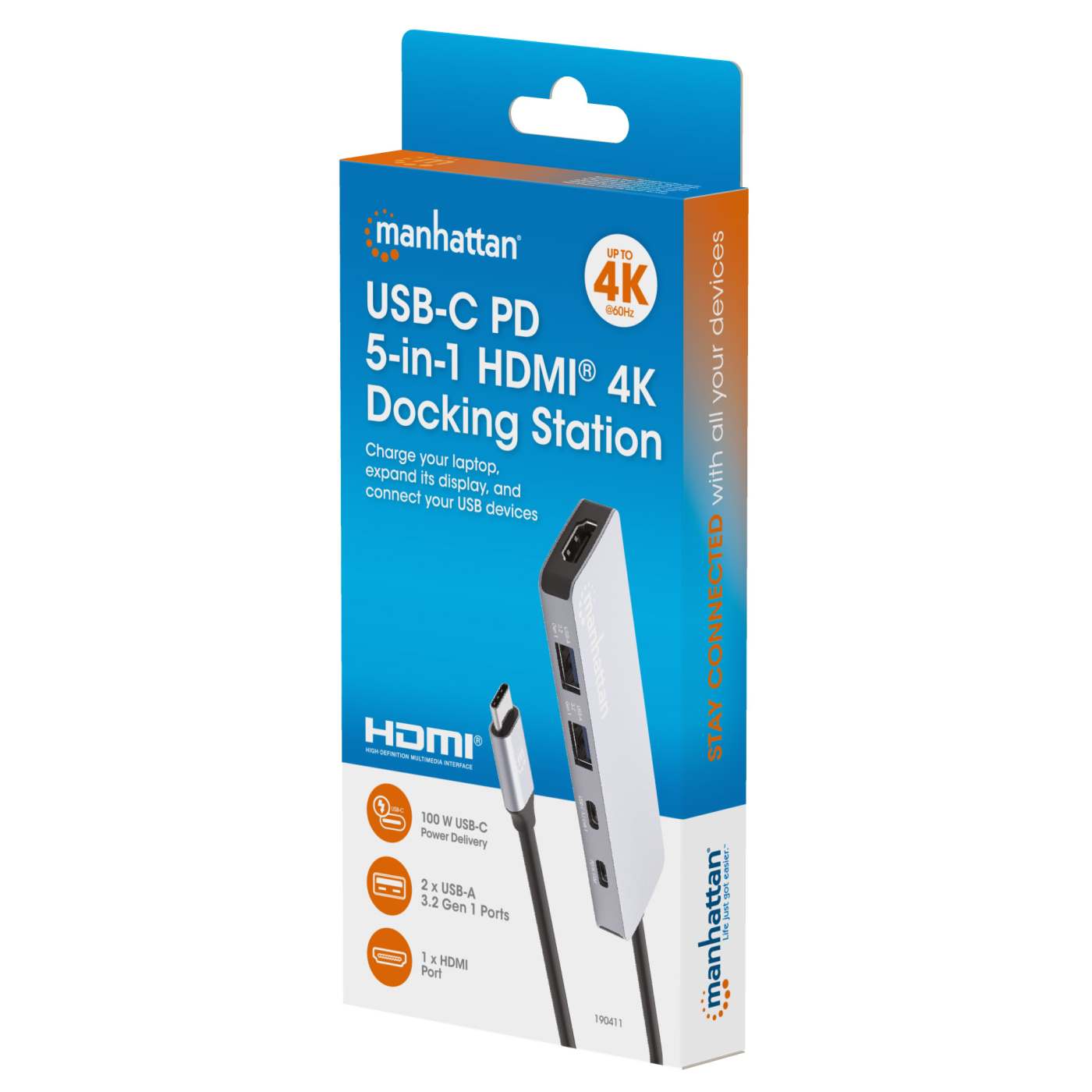 Docking Station USB-C 5 en 1 con HDMI 4K y PD 100 W Packaging Image 2