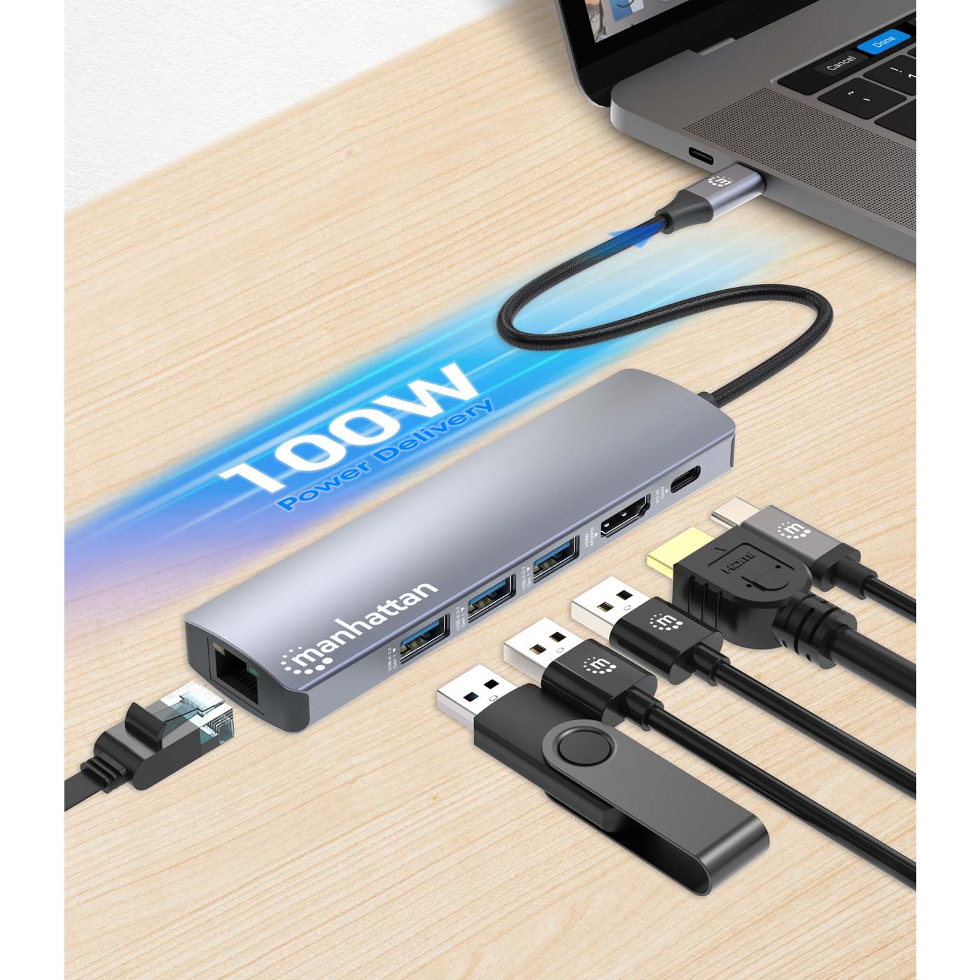 Base de conexión USB-C PD 6 en 1 4K / Hub multipuerto Image 8