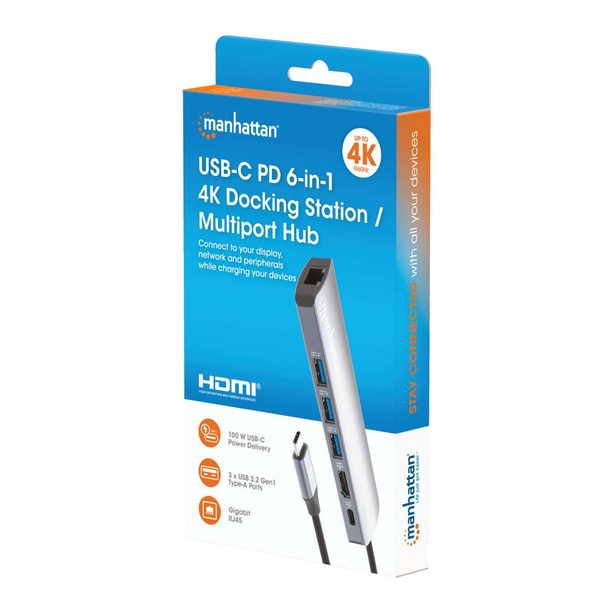 Base de conexión USB-C PD 6 en 1 4K / Hub multipuerto Packaging Image 2