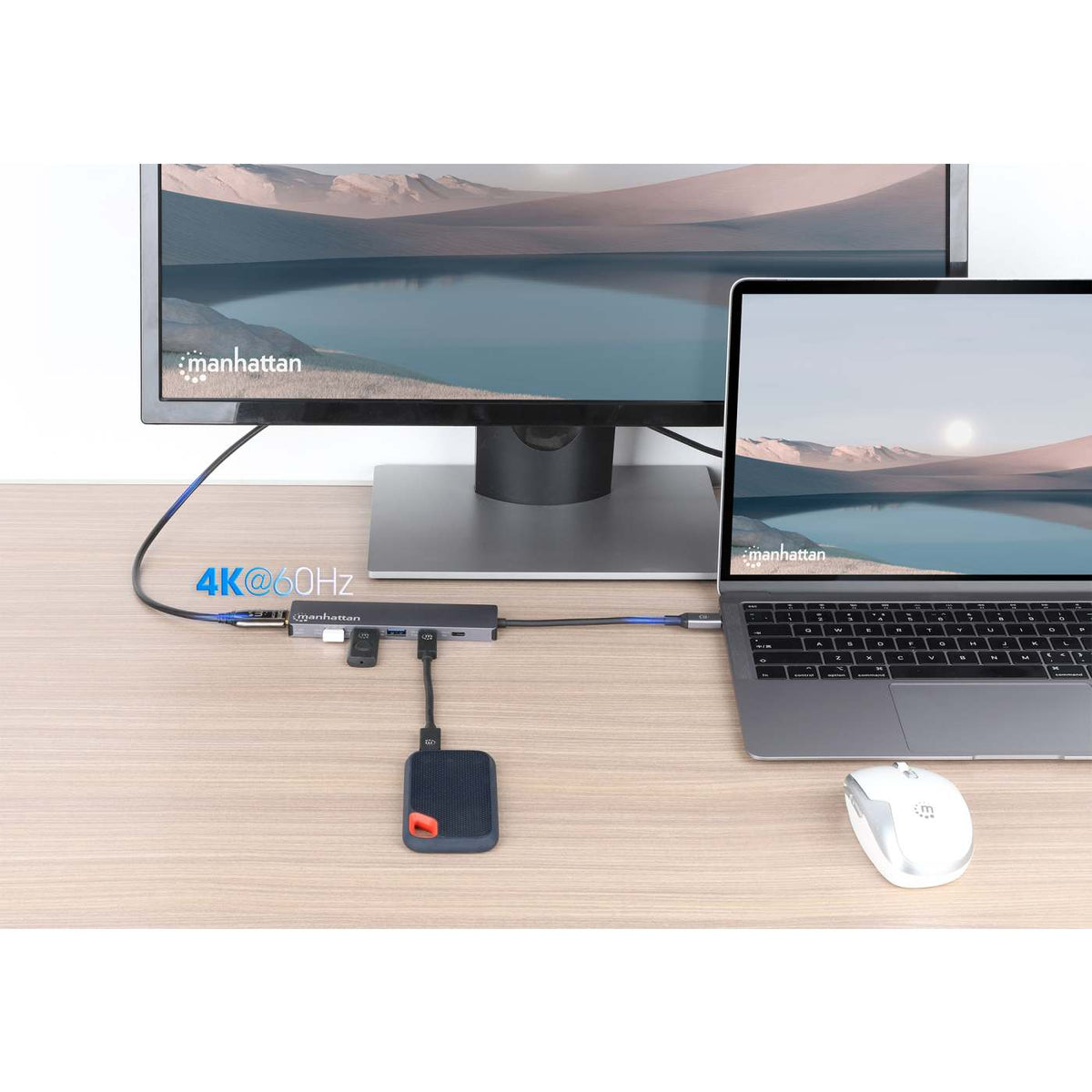 Estación de Conexión MH USB-C a 3*USB-A + 1 USB-C + HDMI2.0 + PD Image 6