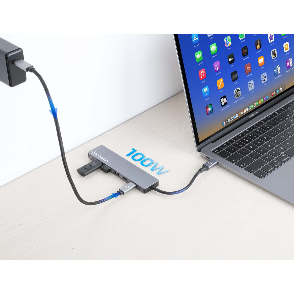 Estación de Conexión MH USB-C a 3*USB-A + 1 USB-C + HDMI2.0 + PD Image 8