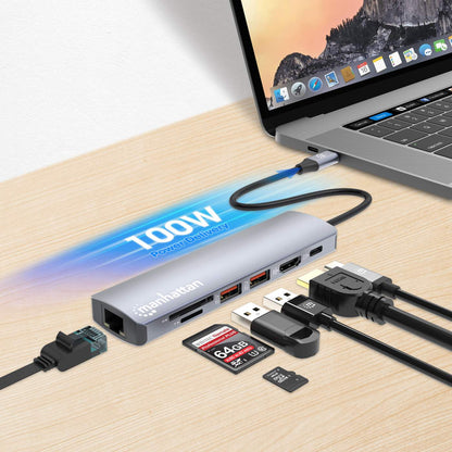 Estación Docking USB-C con lector de tarjetas, 7 en 1 Image 8