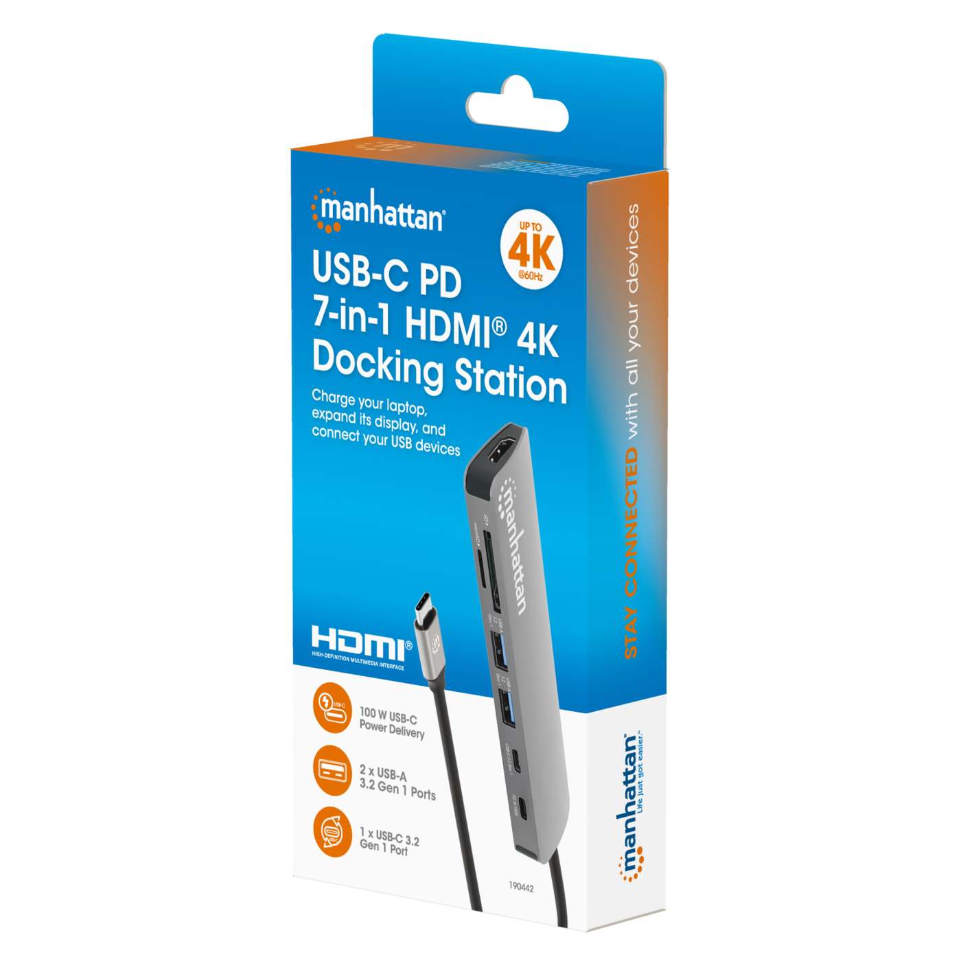 Docking Station USB-C 7 en 1 con HDMI 4K Packaging Image 2