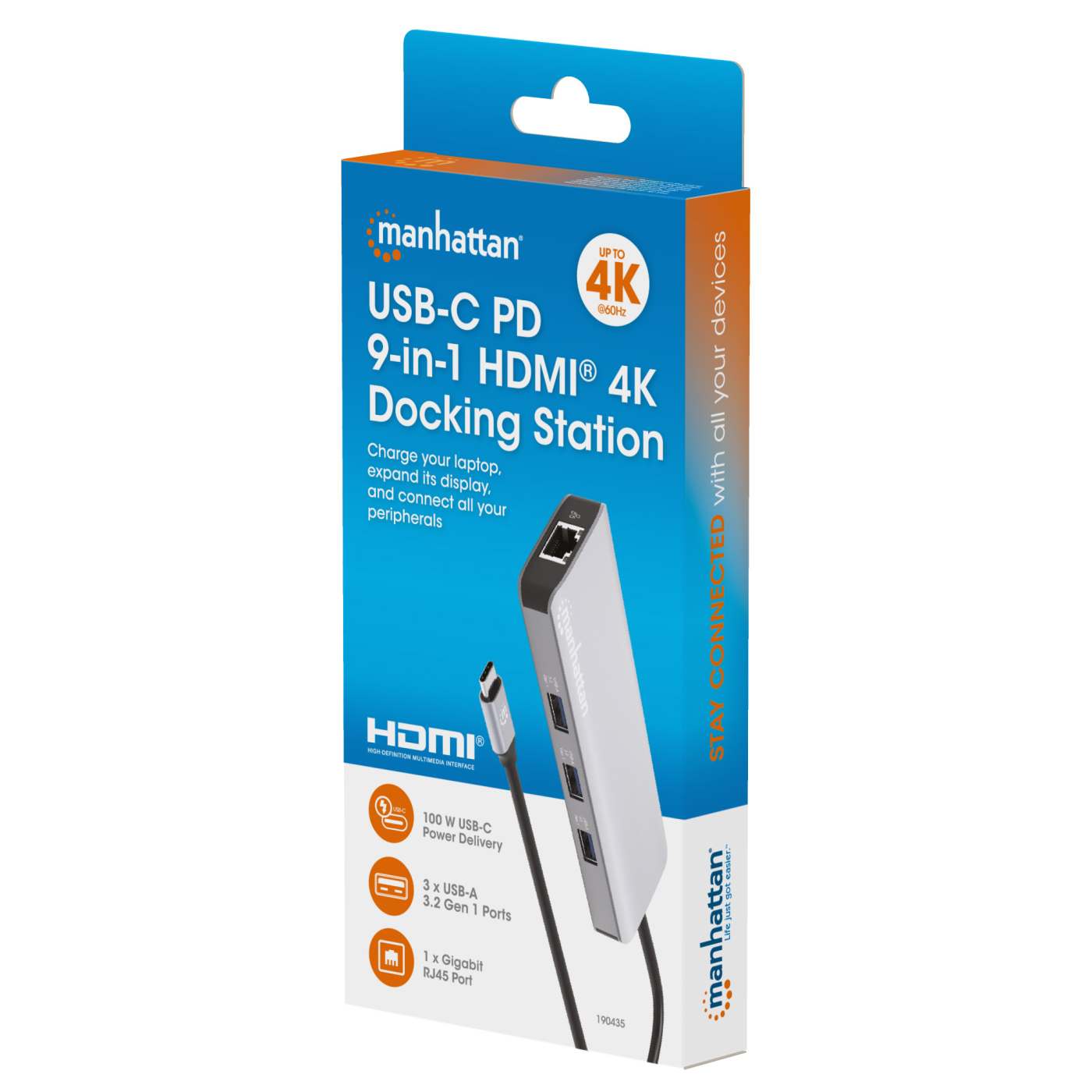 Docking Station USB-C 9 en 1 con HDMI 4K y PD 100 W Packaging Image 2
