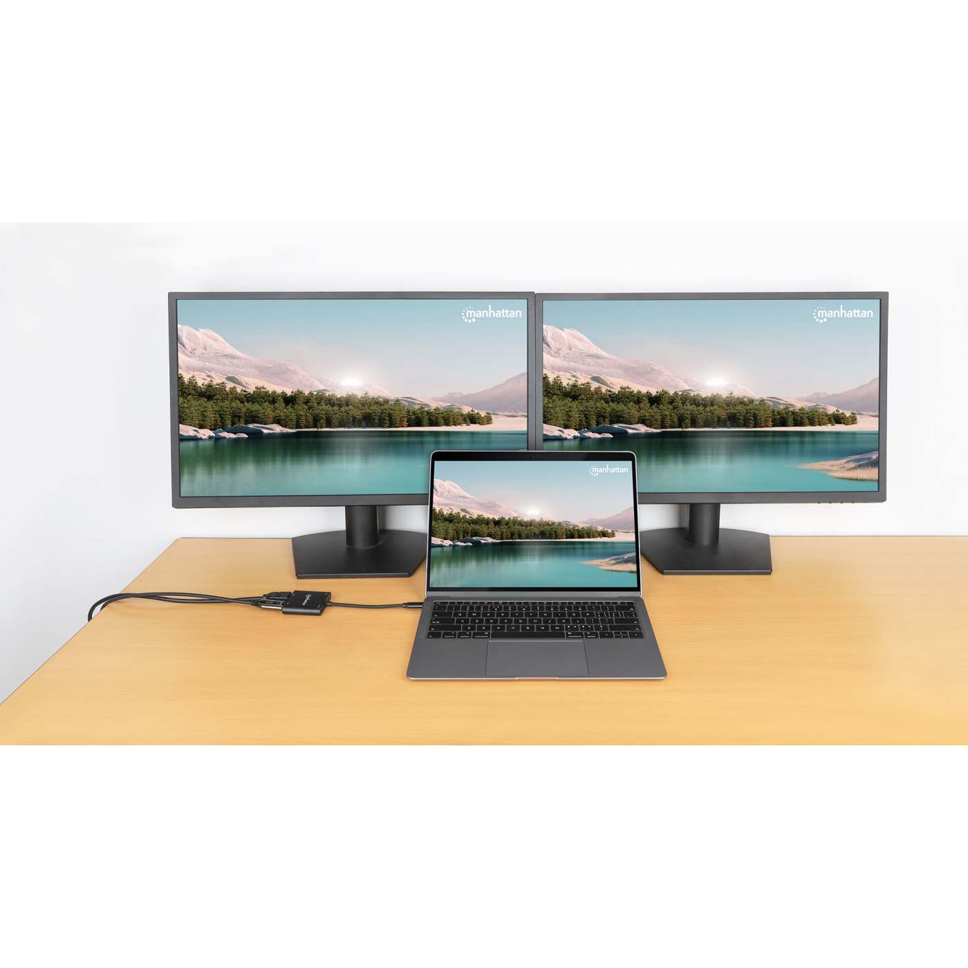 Adaptador de USB-C PD a monitor Dual-HDMI para laptop y tablet Image 3