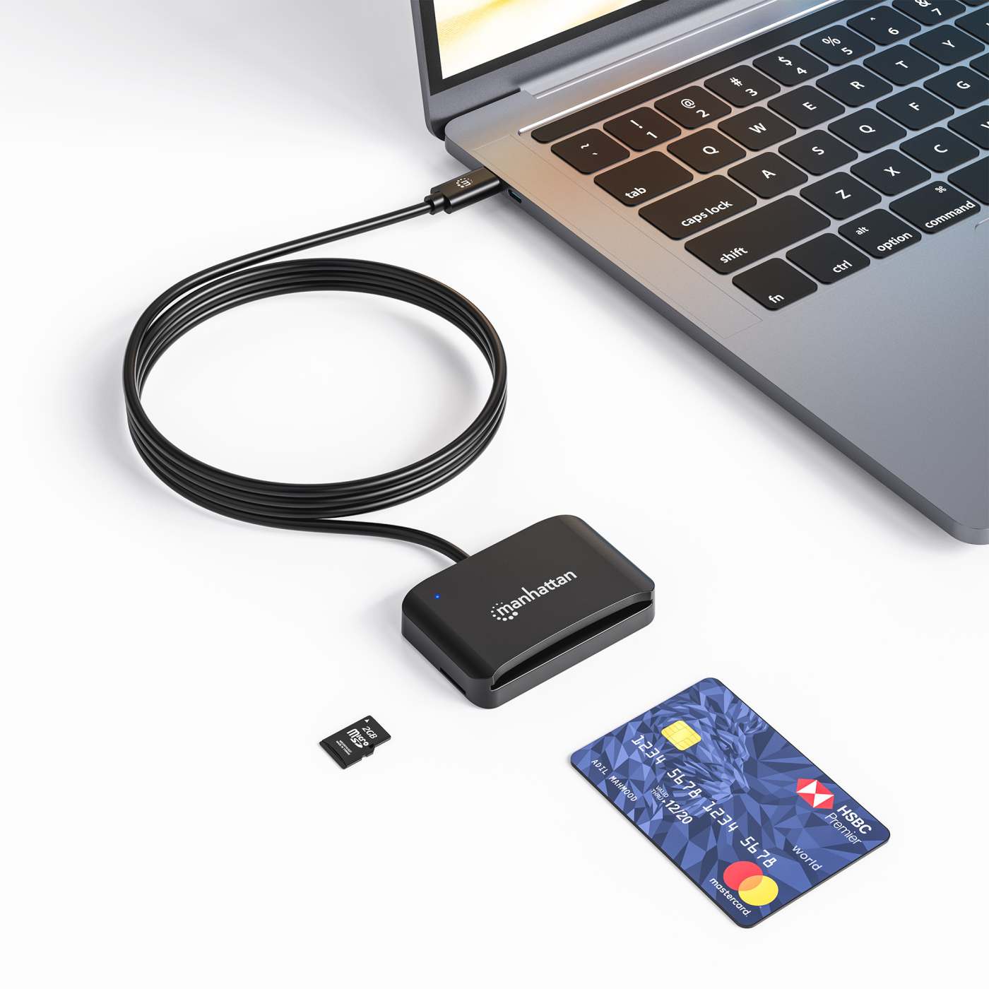 Lector de tarjetas inteligentes USB-C con ranura microSD Image 3