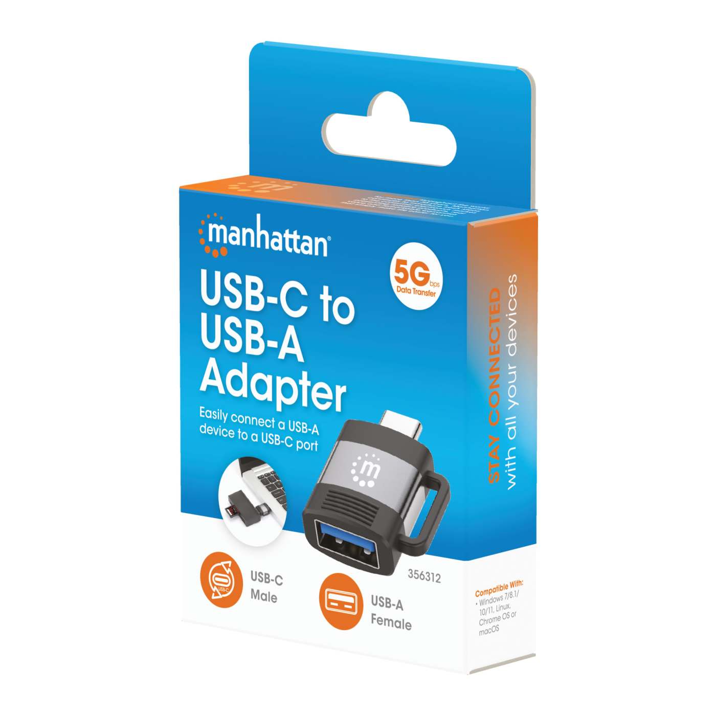 Adaptador de USB-C a USB-A V3.2 Packaging Image 2