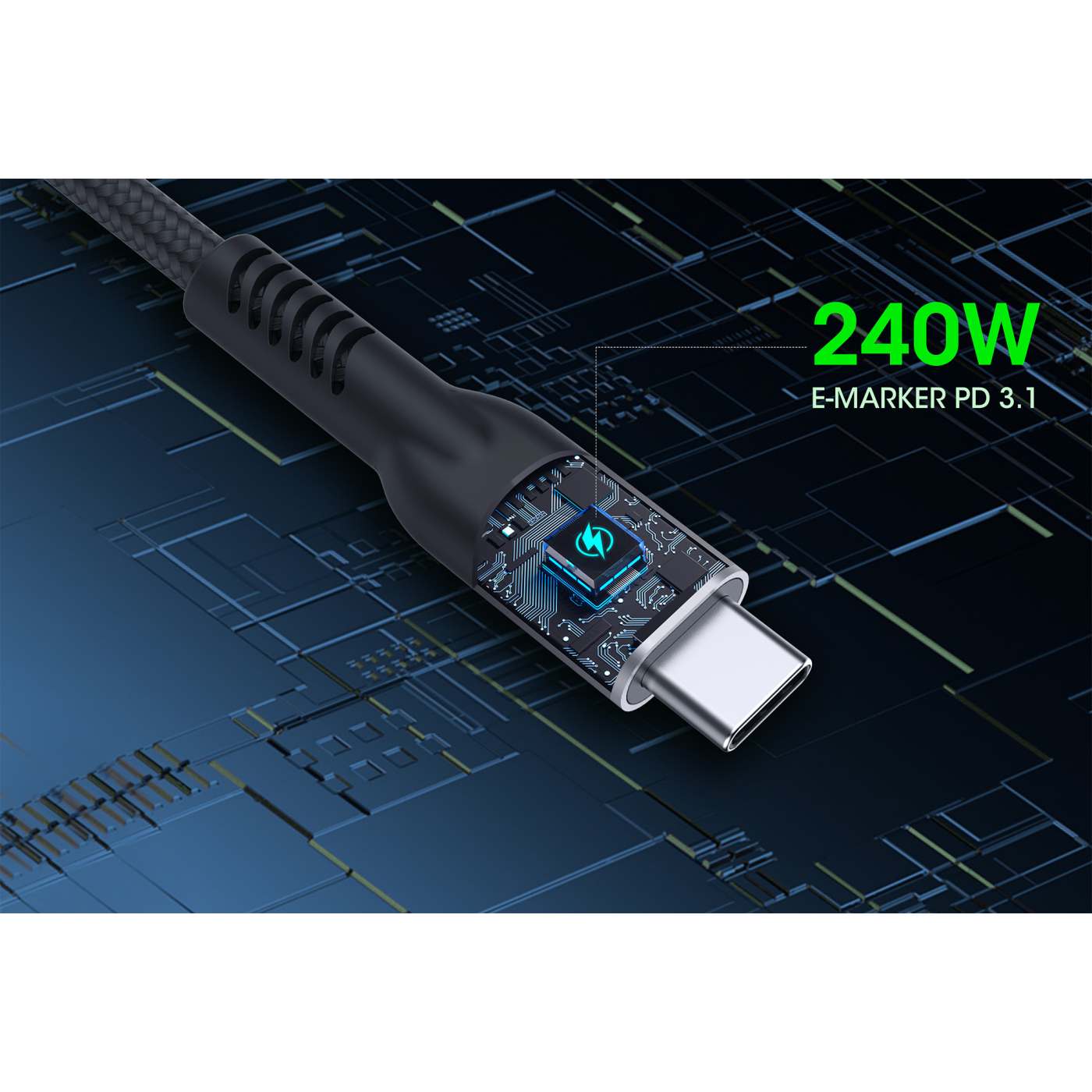 Cable USB4 de USB C a C, 40 Gbps, Video 8K y PD 3.1 para carga de 240 W Image 11