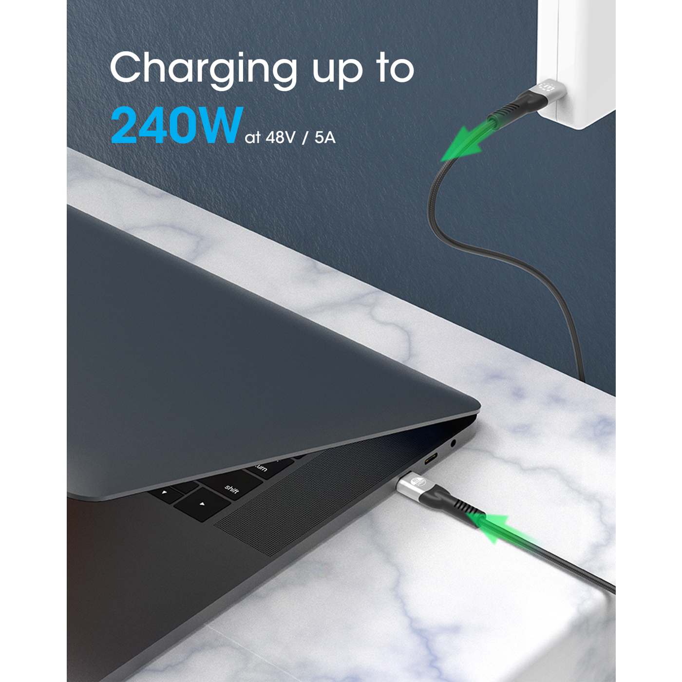 Cable USB4 de USB C a C, 40 Gbps, Video 8K y PD 3.1 para carga de 240 W Image 7