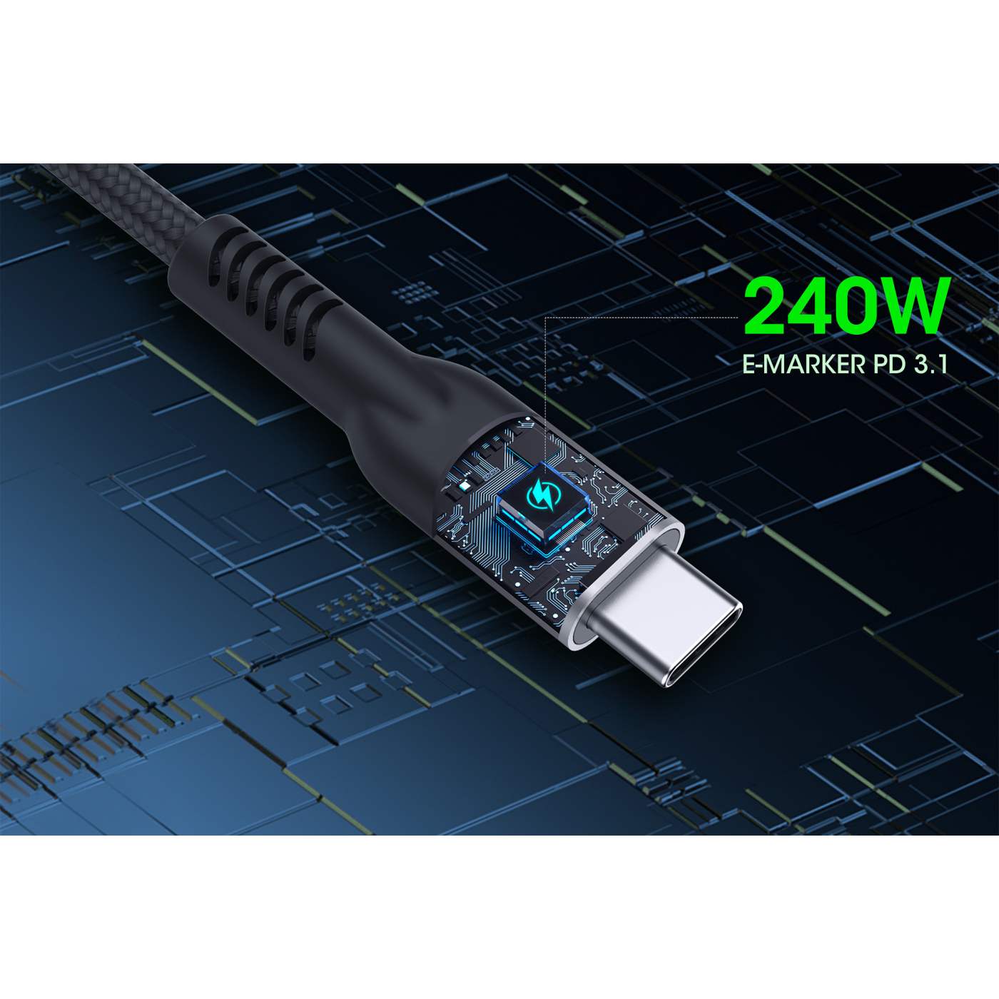 USB4 Tipo-C 40 Gbps 8K Vídeo y 240 W EPR Cable de carga / PD 3.1 Image 11