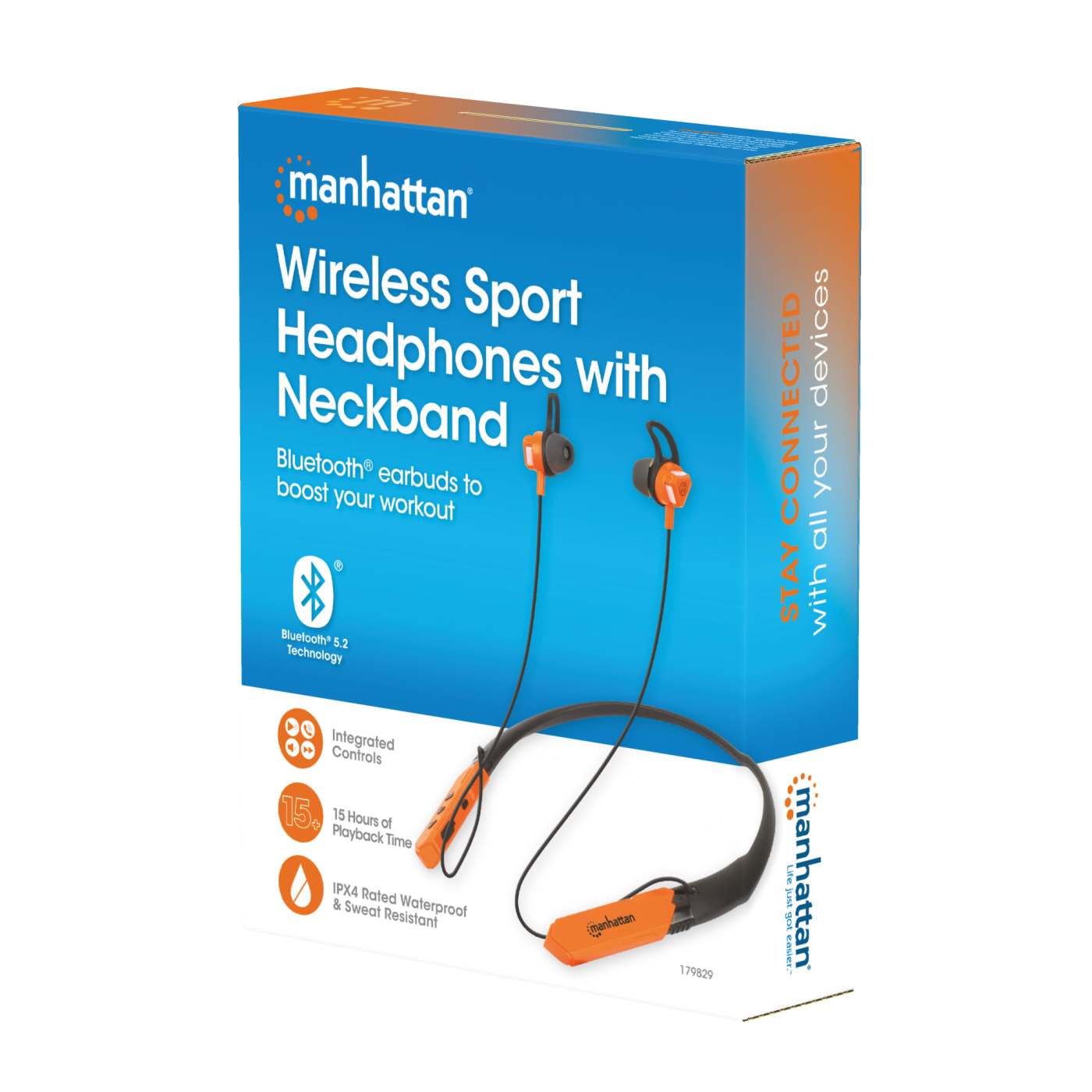 Auriculares deportivos inalámbricos con banda para el cuello Packaging Image 2